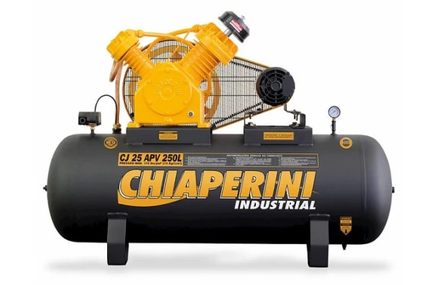 Compressor de ar pistão alta pressão 25 PCM 250 litros - 5HP 220/380V - Chiaperini