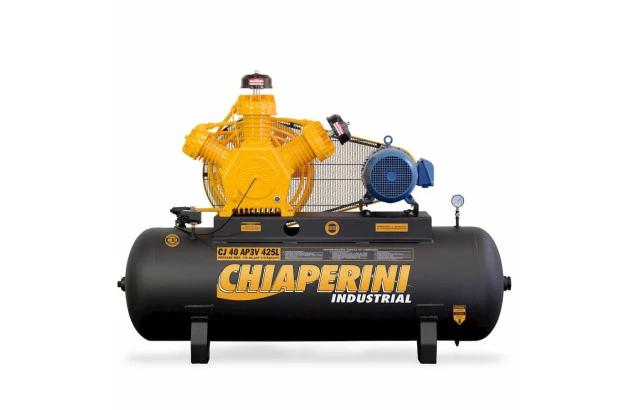 Compressor de ar pistão alta pressão 40 PCM 425 litros - 10HP 220/380V - Chiaperini