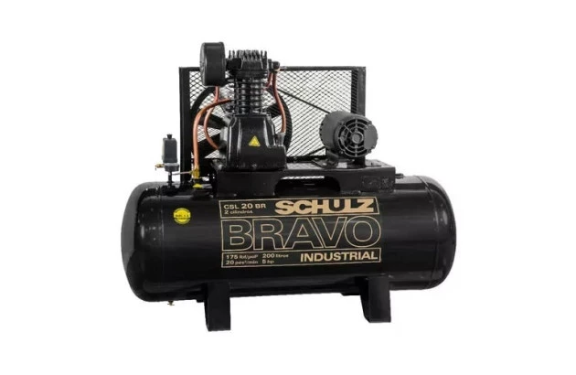 Compressor de ar pistão Schulz CSL20BRAVO/200 20 Pés 200 Litros -  5CV 175PSI 220/380V  