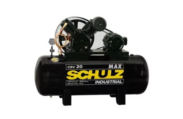 Compressor de ar pistão Schulz CSV20MAX/200 20 Pés 200 Litros - 5CV 175PSI 220/380V  