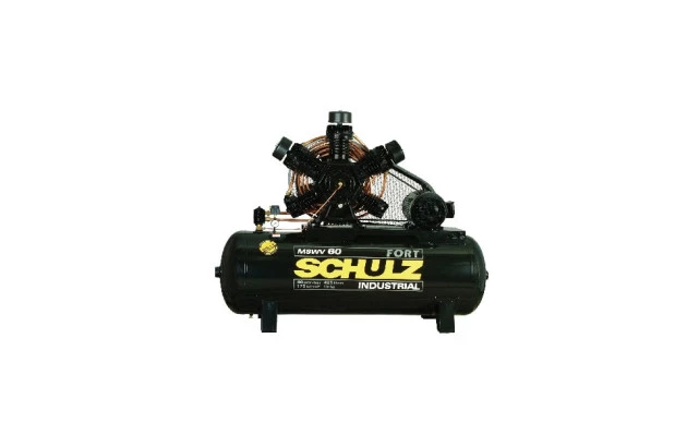 Compressor de ar pistão Schulz Fort MSWV 60 PCM 425 litros -15 HP 220/380V - Motor Aberto