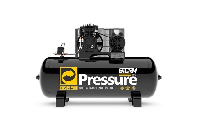 Compressor de ar pistão Storm 450 15 PCM 175 litros - 3 HP 110/220V - Pressure