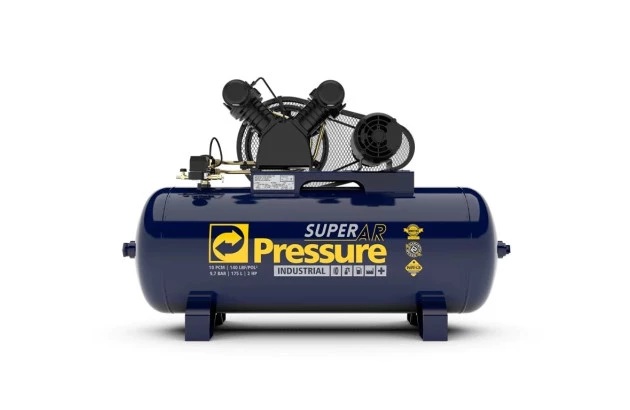 Compressor de ar pistão Super Ar 10 PCM 175 litros - 2HP 110/220V - Pressure