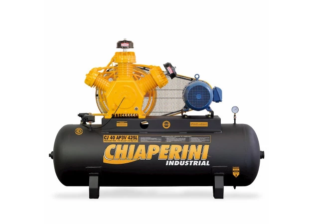 Compressor de ar pistão alta pressão 40 PCM 425 litros - 10HP 220/380V - Chiaperini