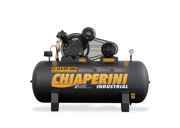  Compressor de ar pistão alta pressão 15 PCM 200 litros - 3 HP 110/220V Chiaperini 